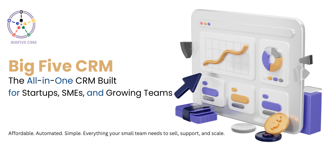 All-in-one CRM dashboard designed for startups, small businesses, and growing teams
