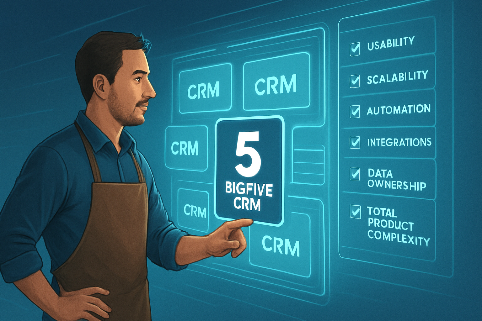 Small business owner selecting the best CRM 2027